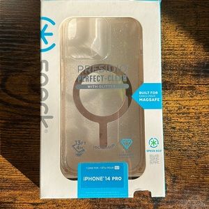 BRAND NEW iPhone 14 Pro Clear Glitter Case w/ MagSafe